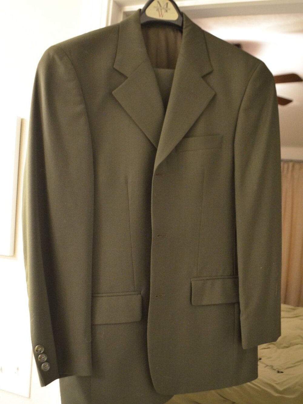 Mens Joseph & Feiss Wool 29 Short Hunter Green Suit, Vintage 90's, rarely worn